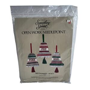 SOMETHING SPECIAL Bell Ornament Needlepoint Kit 30360 Set of 3 Vintage 1983